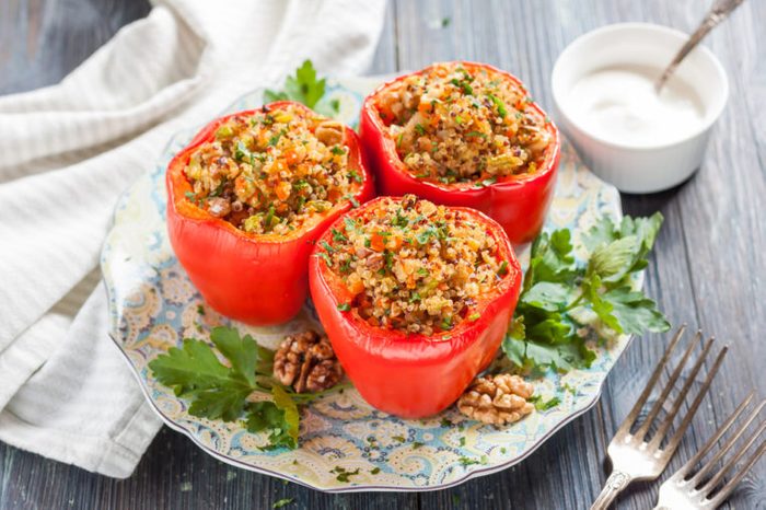 Healthy Weeknight Dinner Recipe | Quinoa Stuffed Peppers