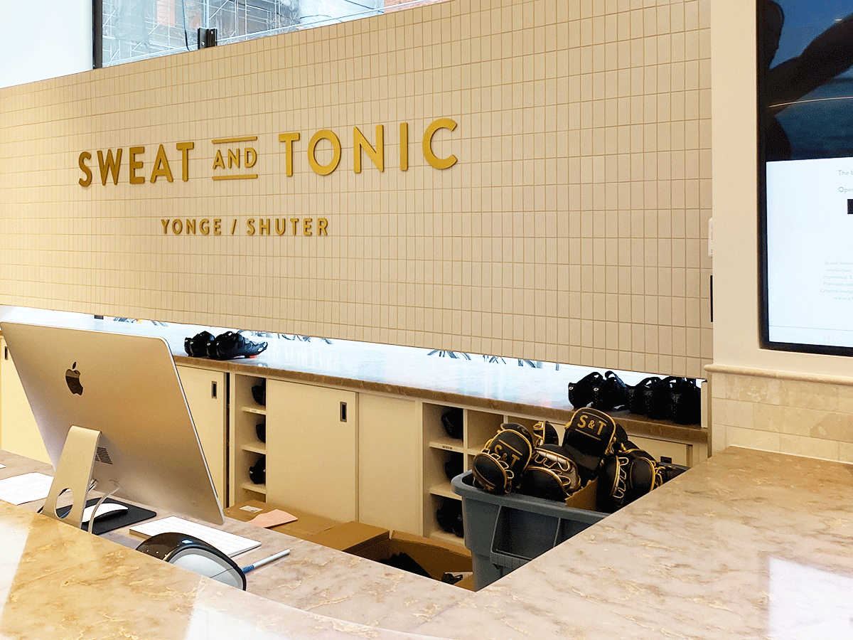 Sweat and Tonica Toronto fitness and wellness space