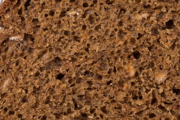 detailed look at the rye bread texture