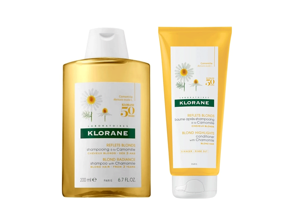 Best French beauty products available in Canada | Klorane Golden Highlights Shampoo and Conditioner