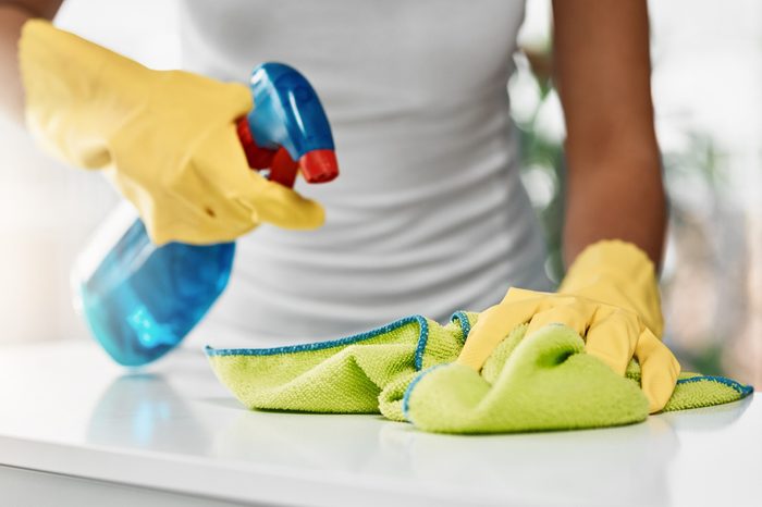 rubber cleaning gloves