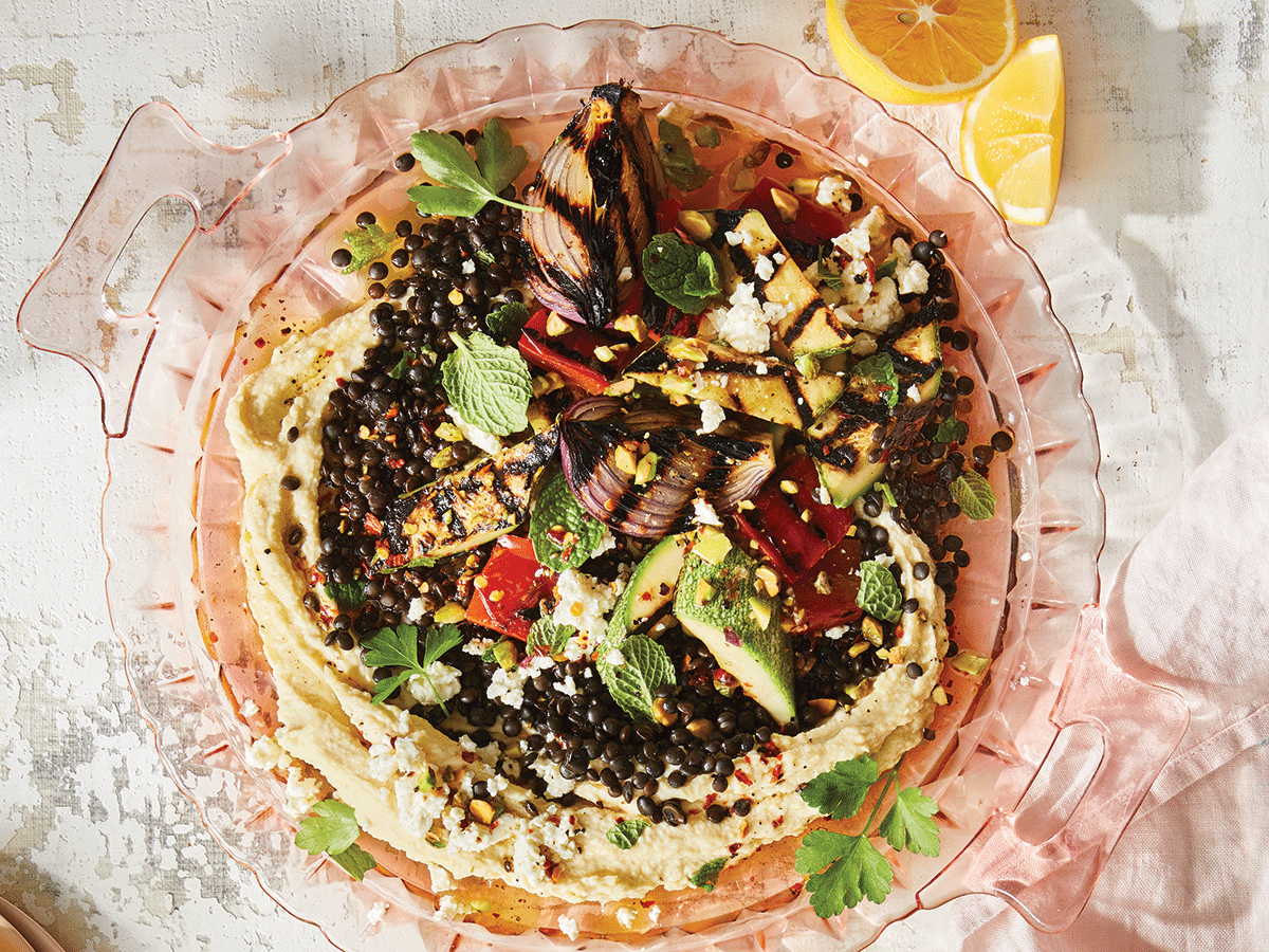 Make This Hearty Lentil & Hummus Salad for a High-Fibre Dinner