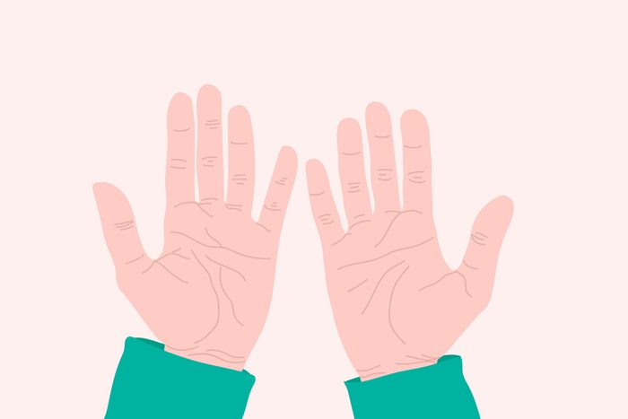 illustration of hands, palms up