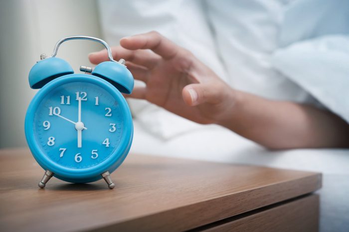 alarm clock in the morning