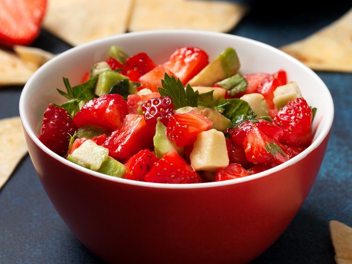 strawberry recipes | strawberry salsa | ginger salmon