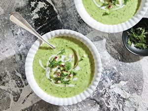 No Stove Required: Chilled Cucumber Avocado Soup