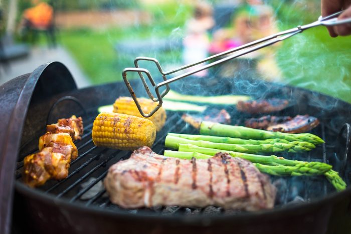 healthier grilling | grilling meat and vegetables