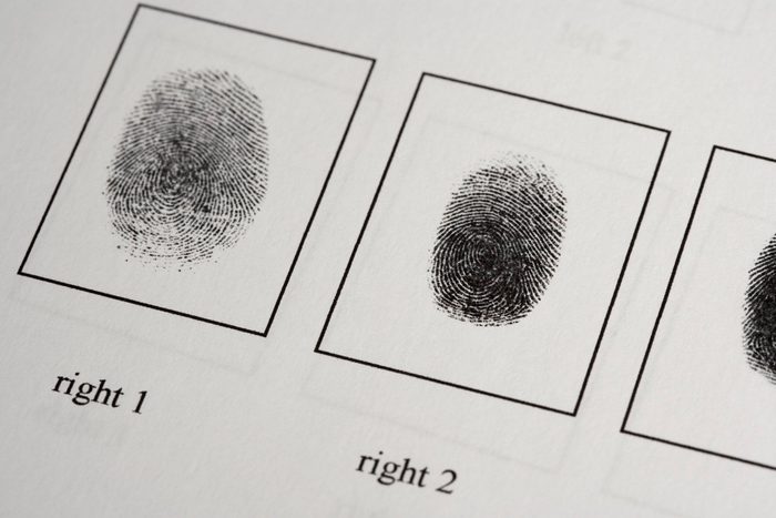 body facts | fingerprints on paper document