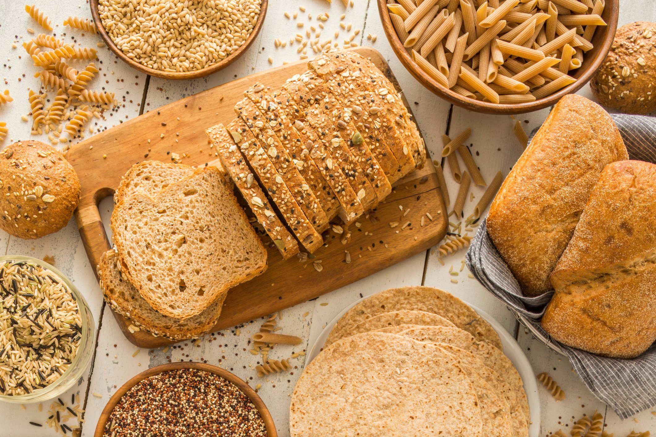 mediterranean diet | brown bread on cutting board