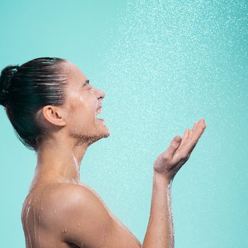 benefits of cold shower | woman in shower