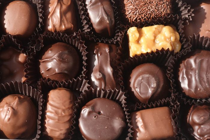 Chocolates full frame close up