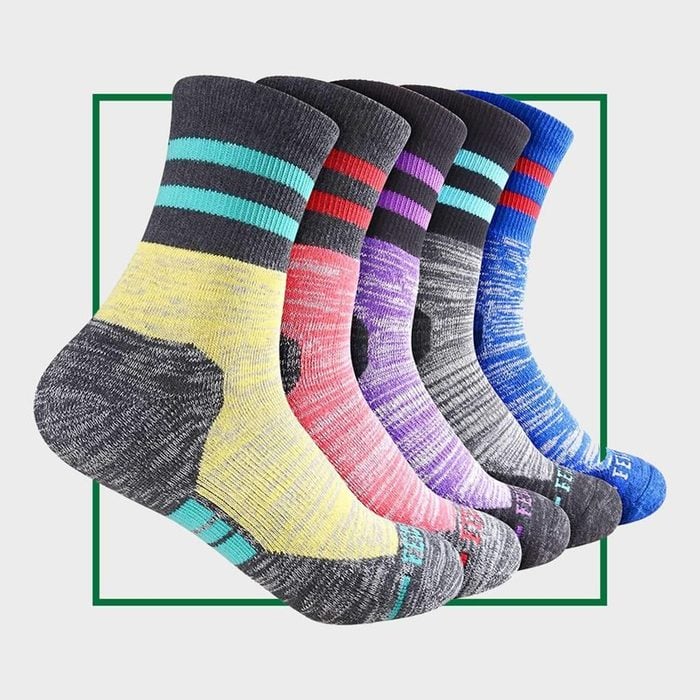Women's Hiking Walking Socks, Feideer Multi-pack Outdoor Recreation Socks Wicking Cushion Crew Socks