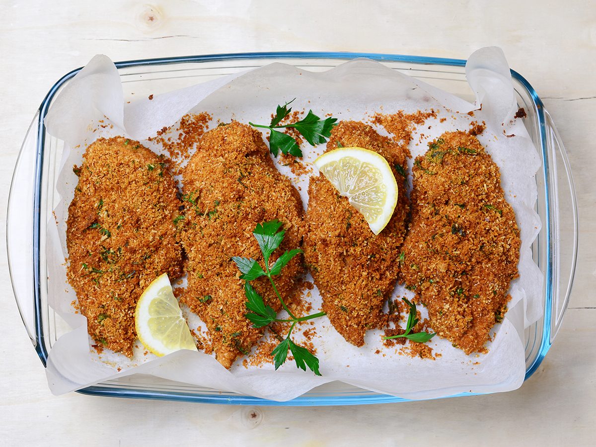 chicken parmesan | made with almond flour