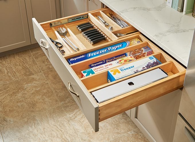healthier home changes | kitchen drawer organizers