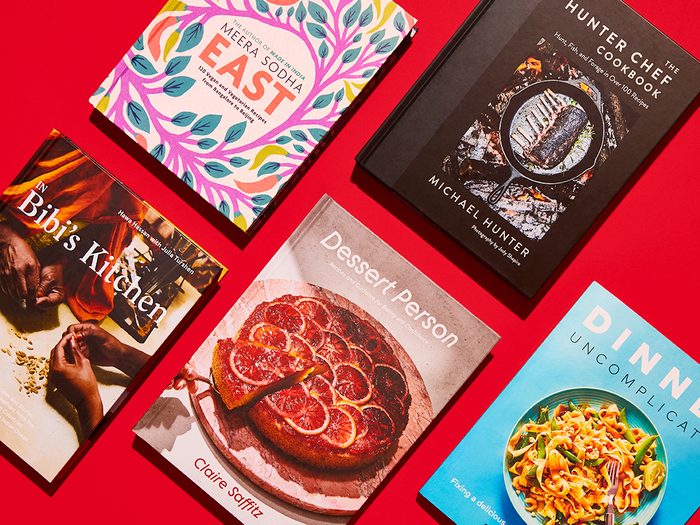 new cookbooks canada | flat lay of holiday cookbooks