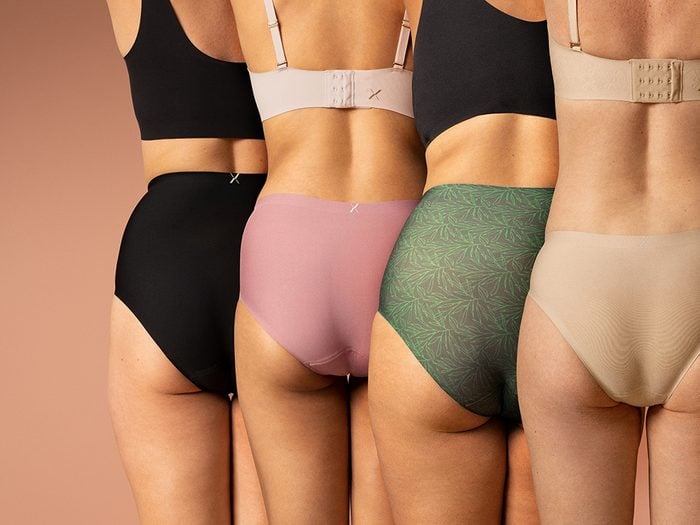 period underwear review | four women standing side by side in knix's period proof underwear