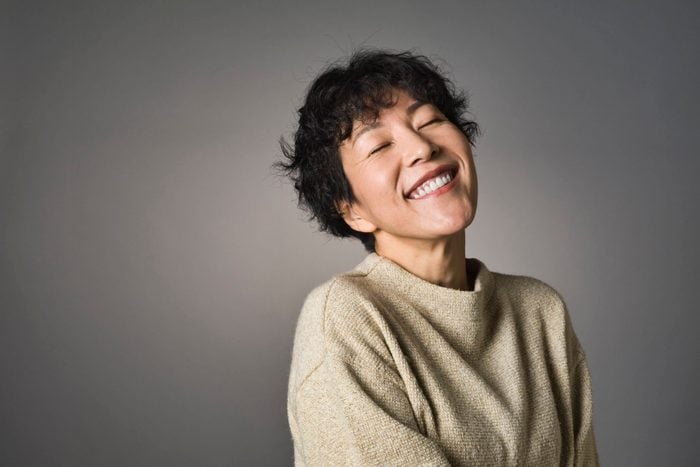 what is happiness | Studio Portrait Of Middle Aged Japanese Woman 2
