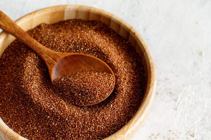 what is teff | Close Up Of Ground Coffee In Bowl On Table