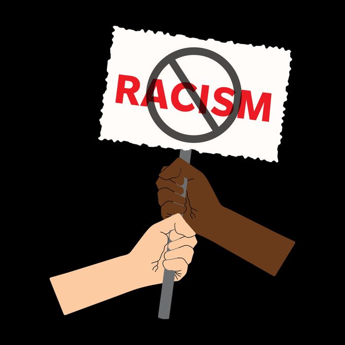 No Racism Protest Banner For Protestagainst Racial Discrimination Of Dark Skin Color Support For Equal Rights Of Black People-anti-racism