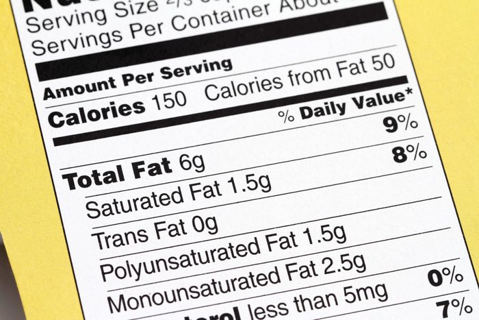 Nutrition Label trans fat vs saturated fat