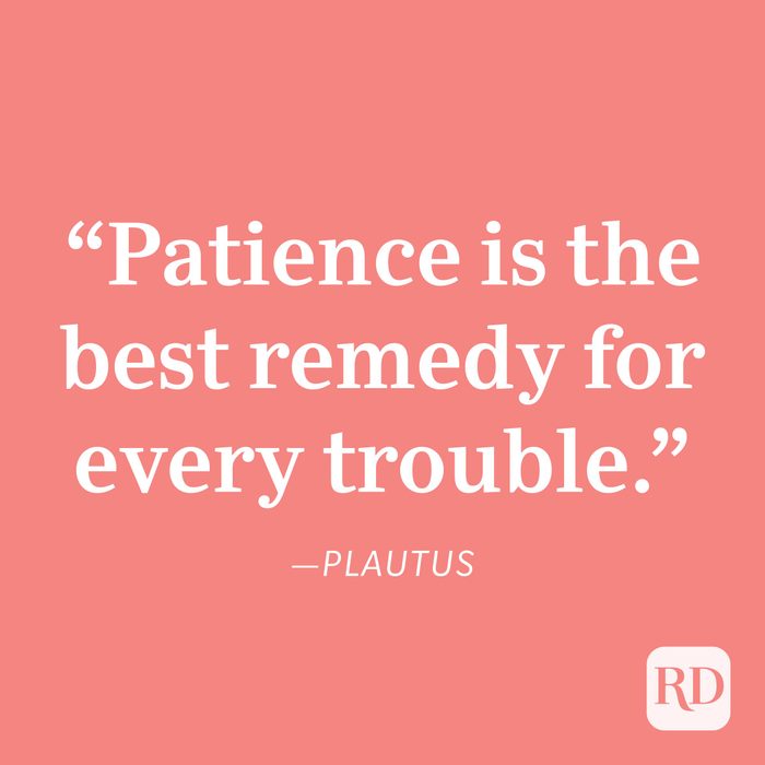 Plautus Patience Quote