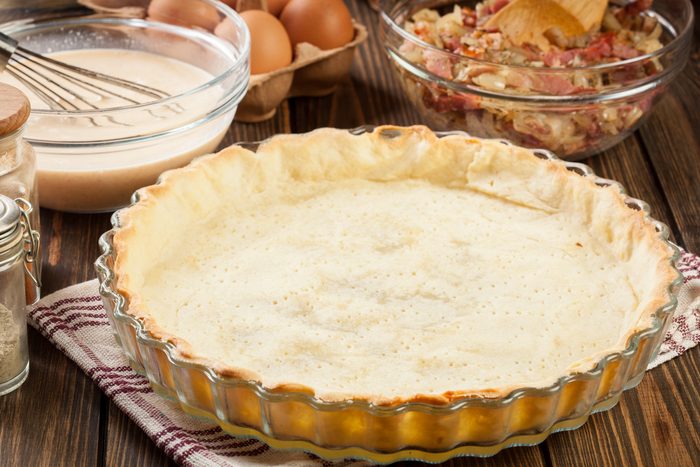 savoury pie dough recipe | image of a savoury pie dough on a kitchen counter