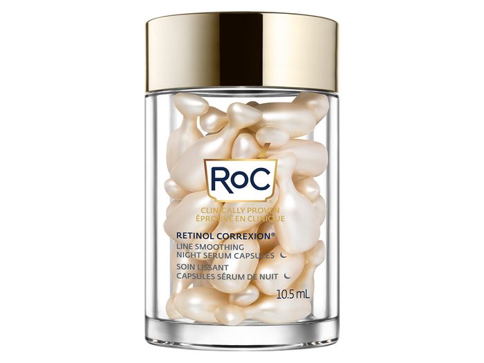 best drugstore retinol | Roc Skincare Retinol Correxion Line Smoothing Night Serum Capsules