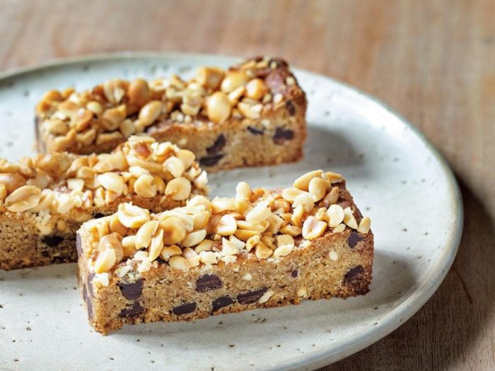 Millet, Peanut Butter, And Chocolate Blondies Recipe