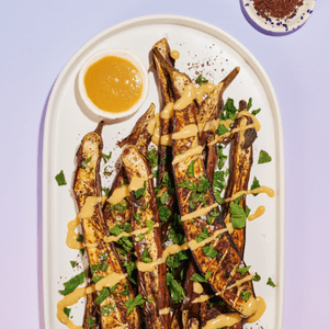 Your Next Go-To Side Dish: Sumac-Roasted Eggplant with Maple Tahini Drizzle
